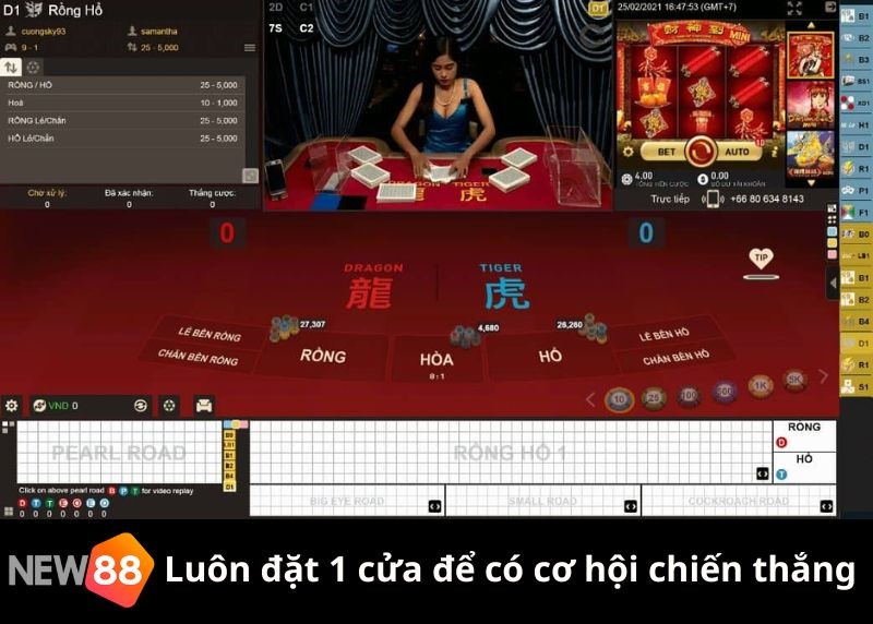 7 bí quyết chơi Rồng hổ trăm trận trăm thắng 5 Luôn kiên trì với 1 cửa cược là mẹo hay khi chơi Rồng hổ online
